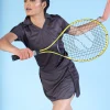 Airy Match Polo Top and Skort Set Grey