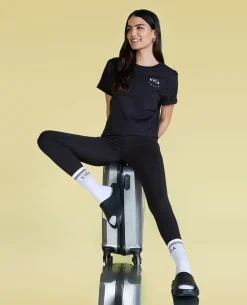 Cotton Everyday Top & Leggings - Black