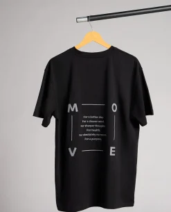 Cotton Oversized Graphic Tee Black