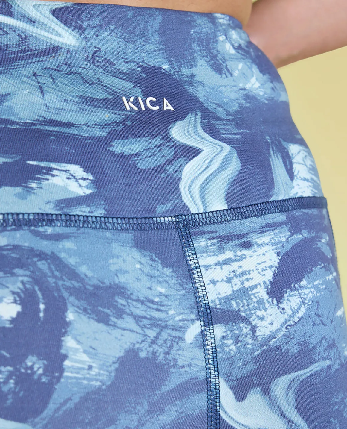 Cotton Printed Sports Bra & Leggings - Blue