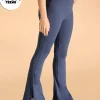 Criss Cross Cotton Flare Pants For Girls