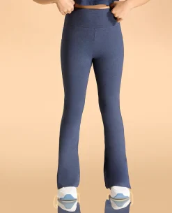 Criss Cross Cotton Flare Pants For Girls