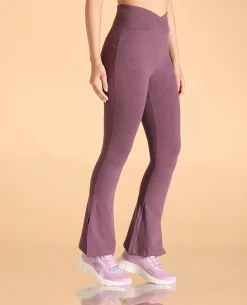 Criss-Cross Cotton Flare Pants