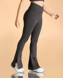 Criss-Cross Cotton Flare Pants