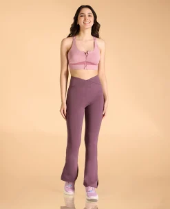 Criss-Cross Cotton Flare Pants