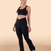 Criss-Cross Flare Pants in Second SKN