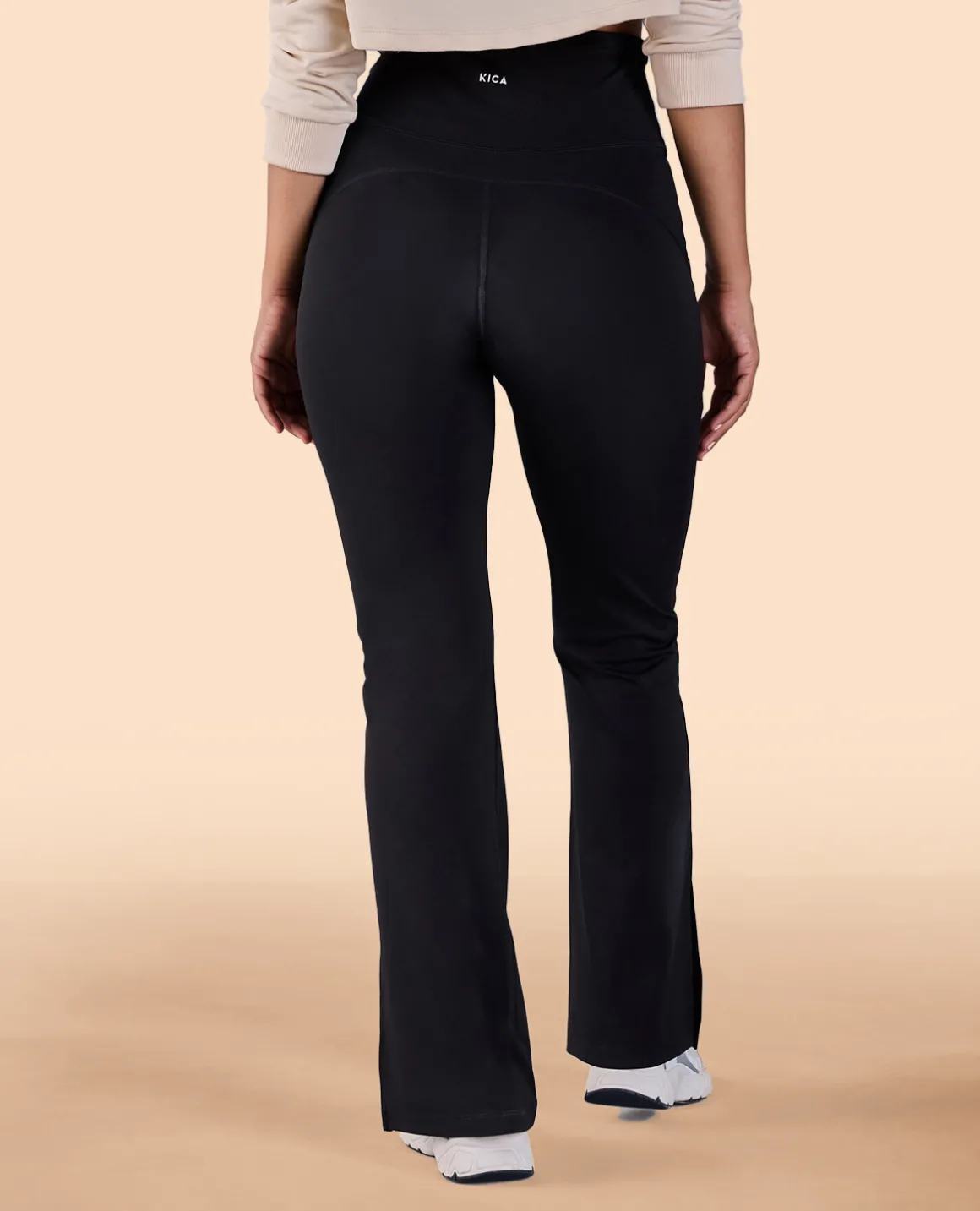 Criss-Cross Flare Pants in Second SKN