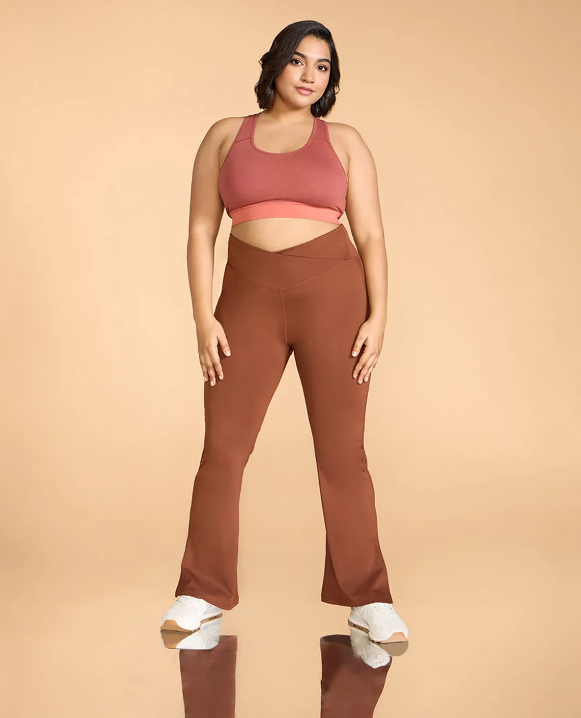 Criss-Cross Flare Pants in Second SKN