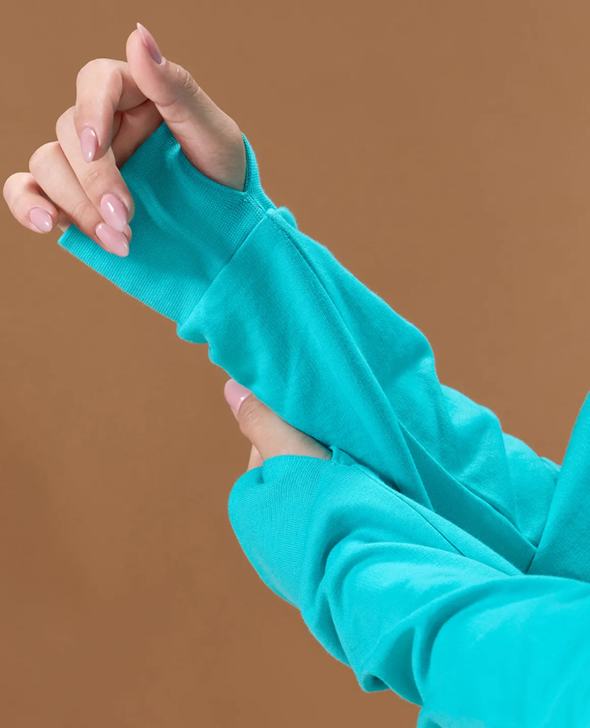 Cropped Cotton Terry Hoodie and Mid Rise Shorts Teal