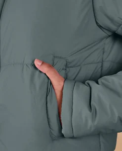 Cropped Puffer Jacket Olive