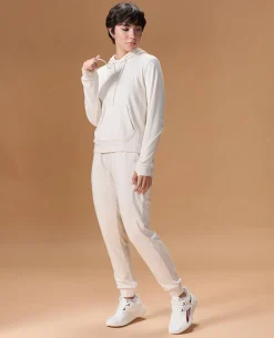 Extra Soft Cotton Hoodie and Track Pants White