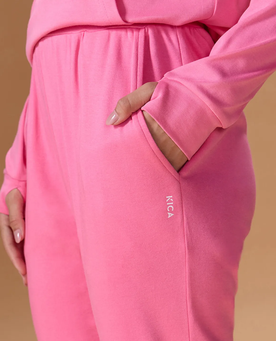 Extra Soft Cotton Hoodie and Track Pants Pink