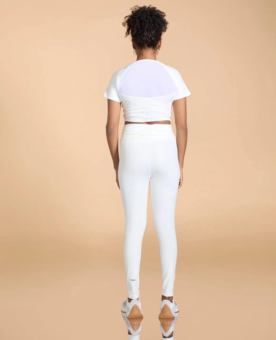 Feather Feel Ruched Crop Top and Leggings