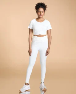 Feather Feel Ruched Crop Top and Leggings