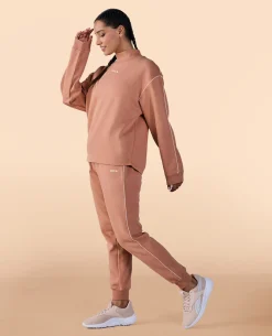 Fleece Oversized Sweatshirt Brown