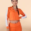 Full Sleeves Running Top in Second SKN Fabric Orange