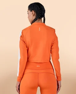 Full Sleeves Running Top in Second SKN Fabric Orange