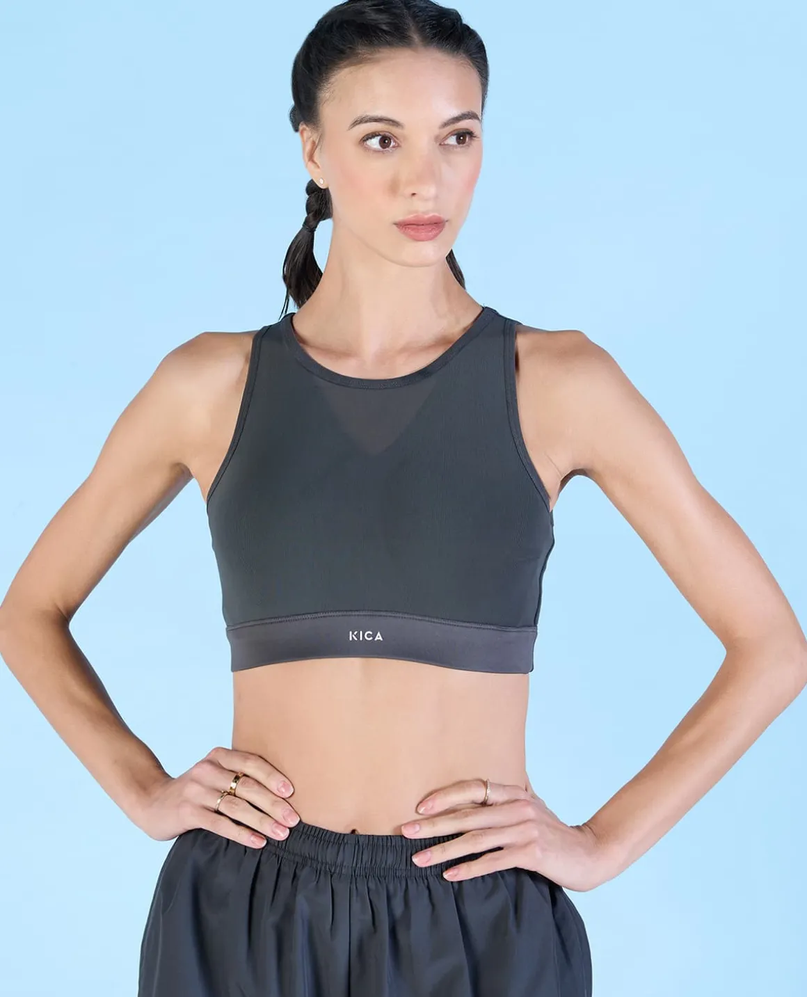 High Impact & Full Coverage Mesh Sports Bra
