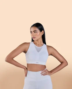 High Impact and Full Coverage Mesh Sports Bra