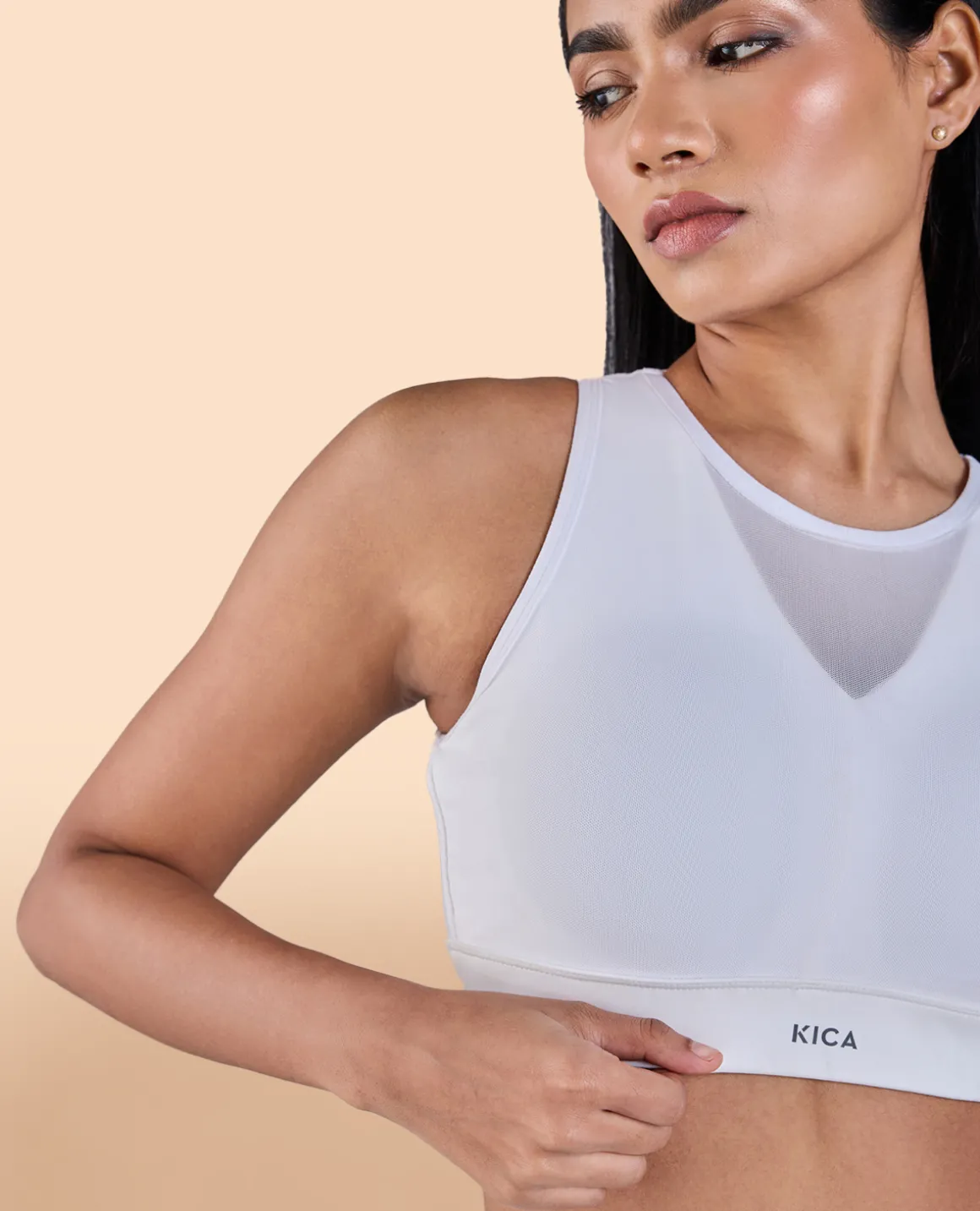 High Impact and Full Coverage Mesh Sports Bra