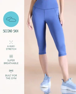 High Waisted 3/4 Leggings in Second SKN Fabric