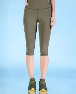 High Waisted 3/4 Leggings in Second SKN Fabric