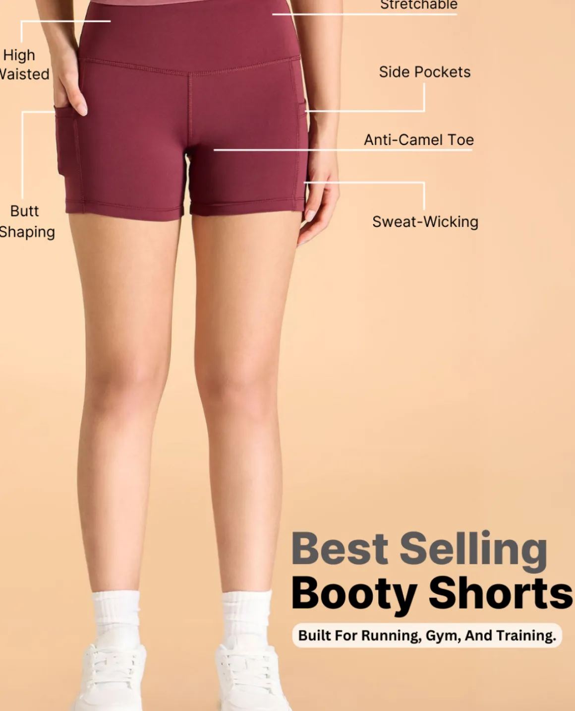High Waisted Second SKN Booty Shorts