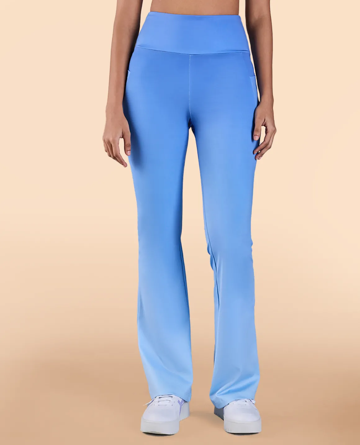 High-Rise Ombre Flare Pants in Second SKN
