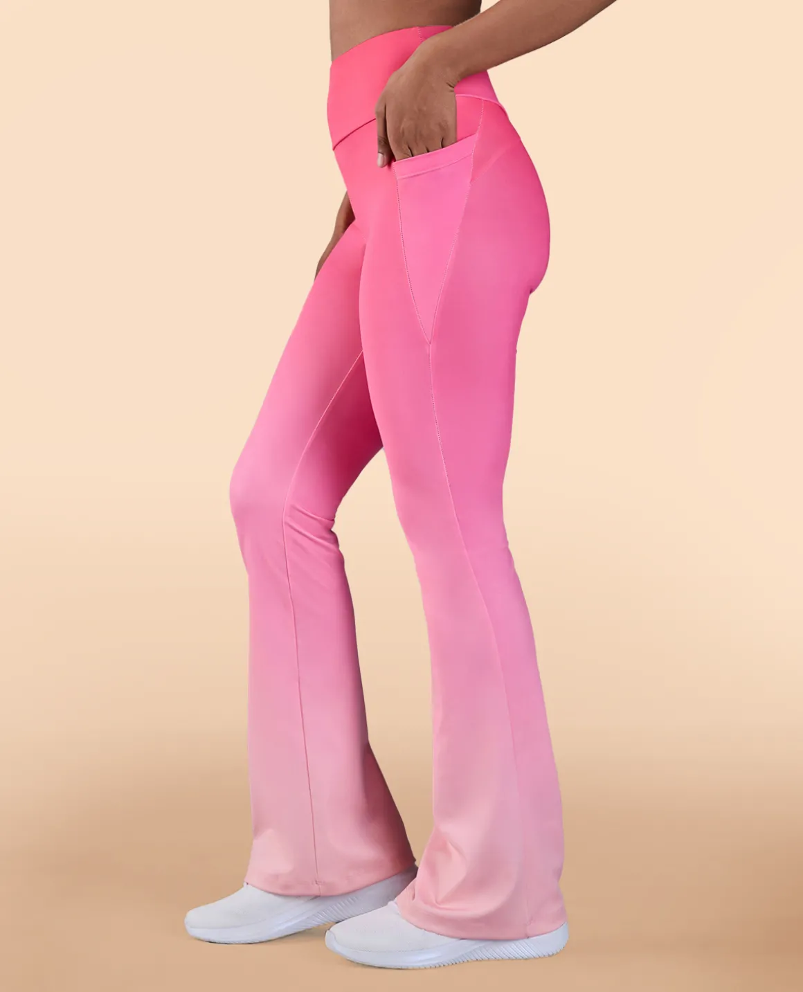 High-Rise Ombre Flare Pants in Second SKN
