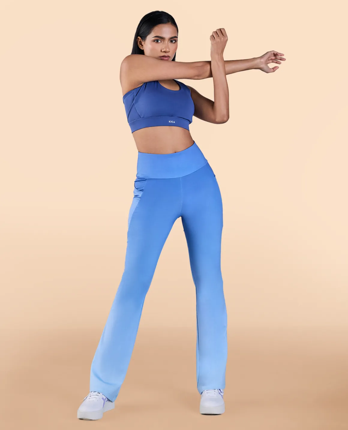 High-Rise Ombre Flare Pants in Second SKN