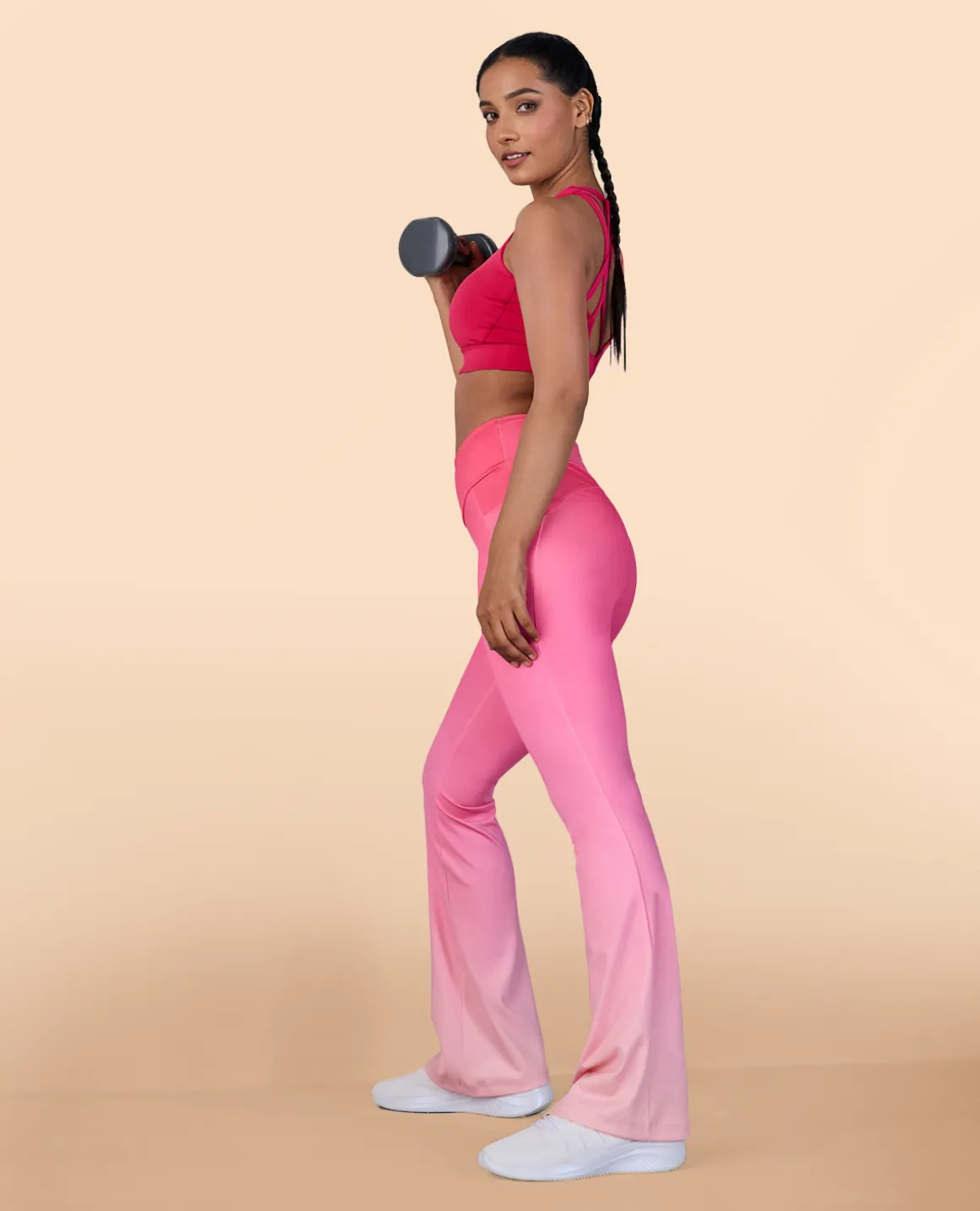 High-Rise Ombre Flare Pants in Second SKN