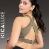 Luxe Crostini Full Coverage And High-Impact Sports Bra Olive