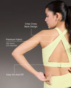 Luxe Crostini Full Coverage And High-Impact Sports Bra Neon