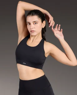 Luxe Crostini Full Coverage And High-Impact Sports Bra Black