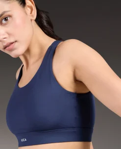 Luxe Crostini Full Coverage And High-Impact Sports Bra Navy Blue