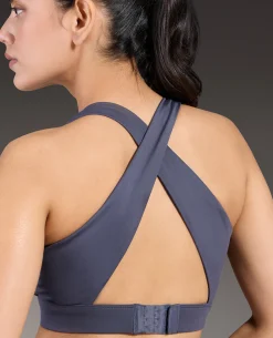 Luxe Crostini Full Coverage And High-Impact Sports Bra Grey