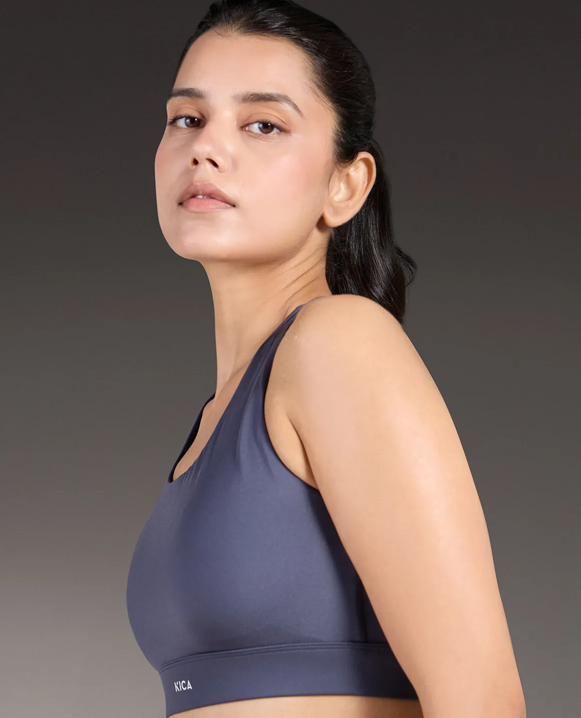 Luxe Crostini Full Coverage And High-Impact Sports Bra Grey