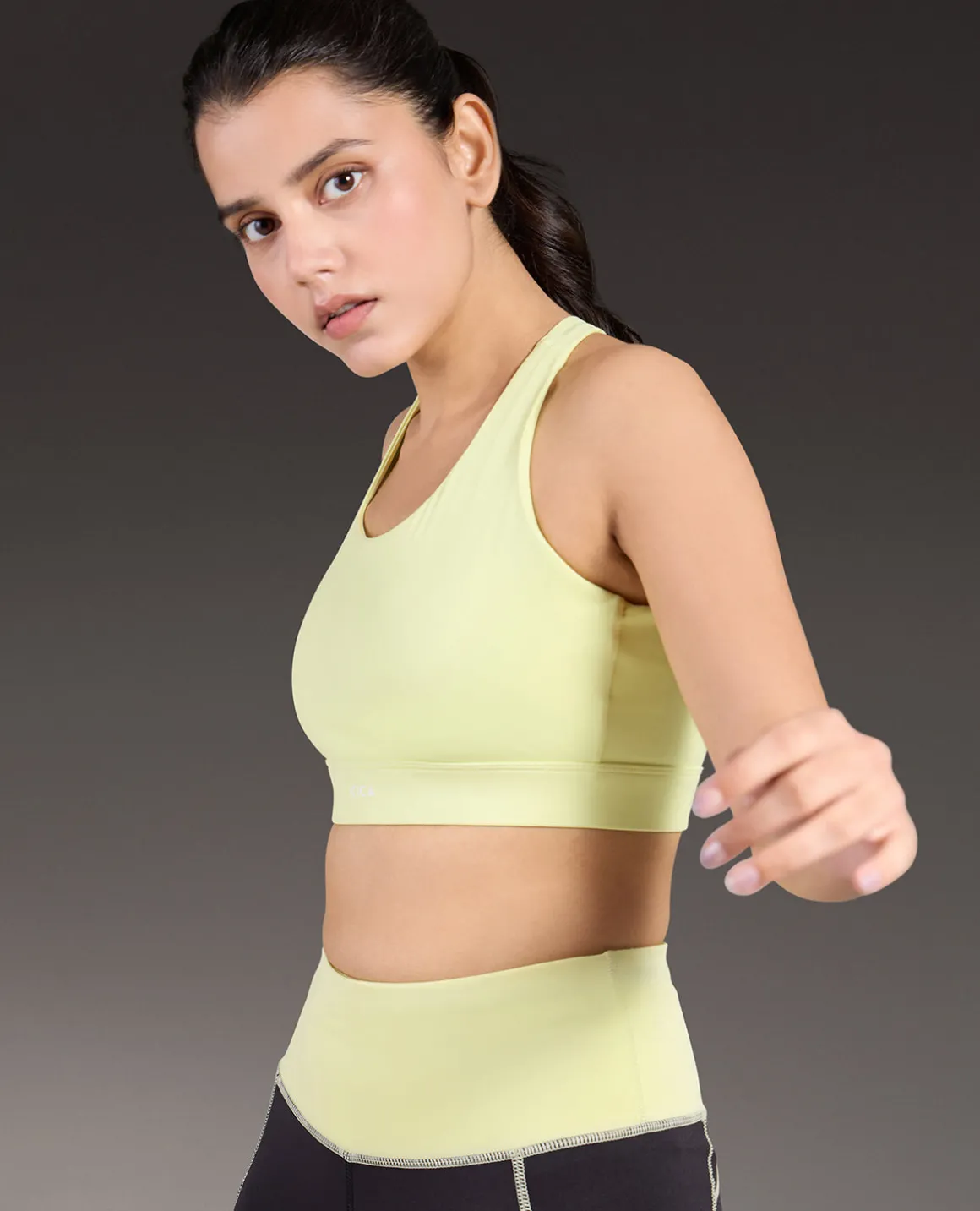Luxe Crostini Full Coverage And High-Impact Sports Bra Neon