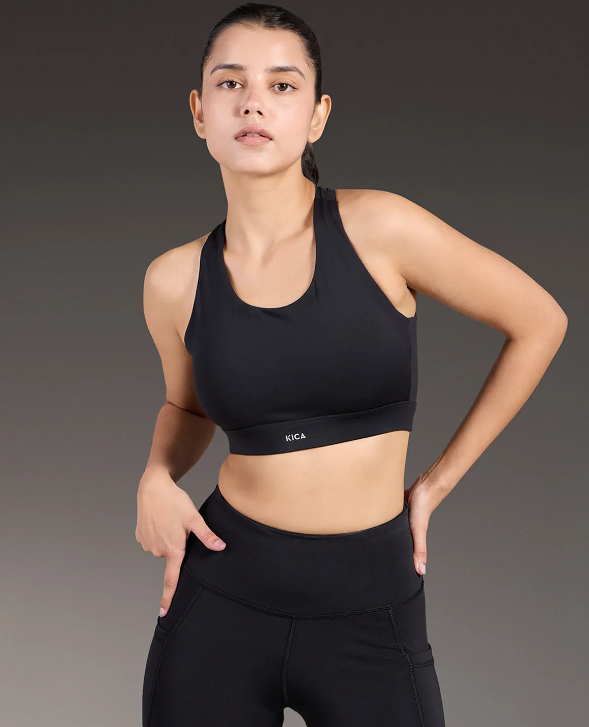 Luxe Crostini Full Coverage And High-Impact Sports Bra Black