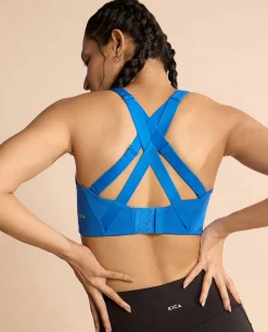 Luxe Limitless High-Impact Full Coverage Sports Bra Blue