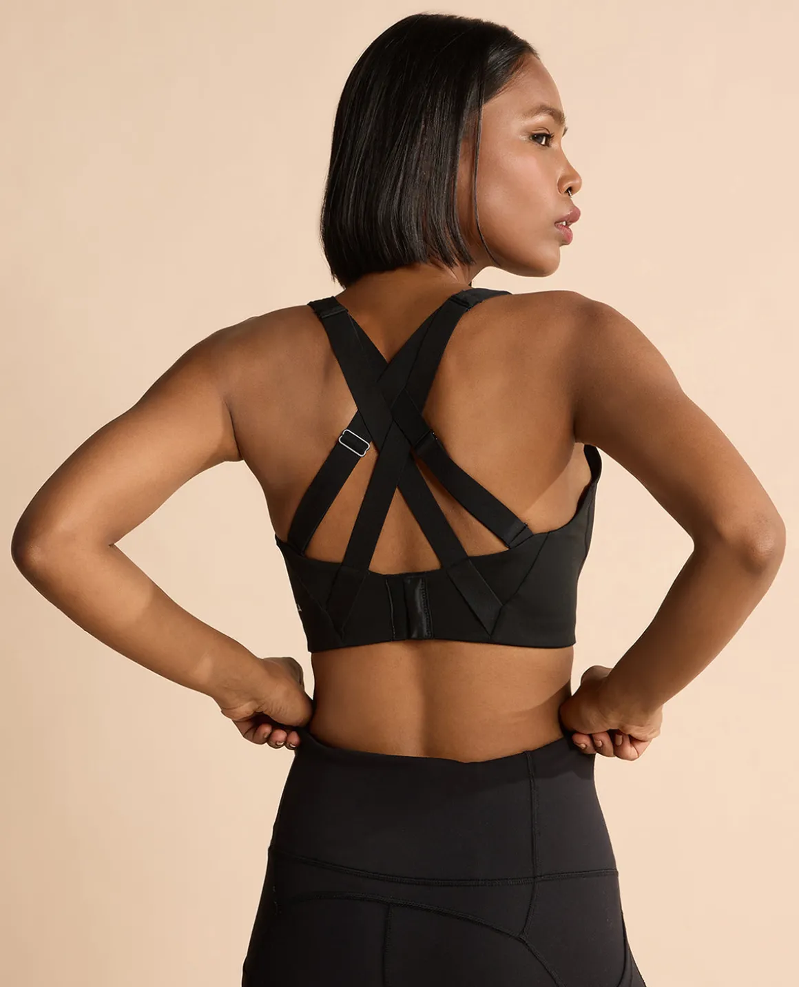 Luxe Limitless High-Impact Full Coverage Sports Bra Black