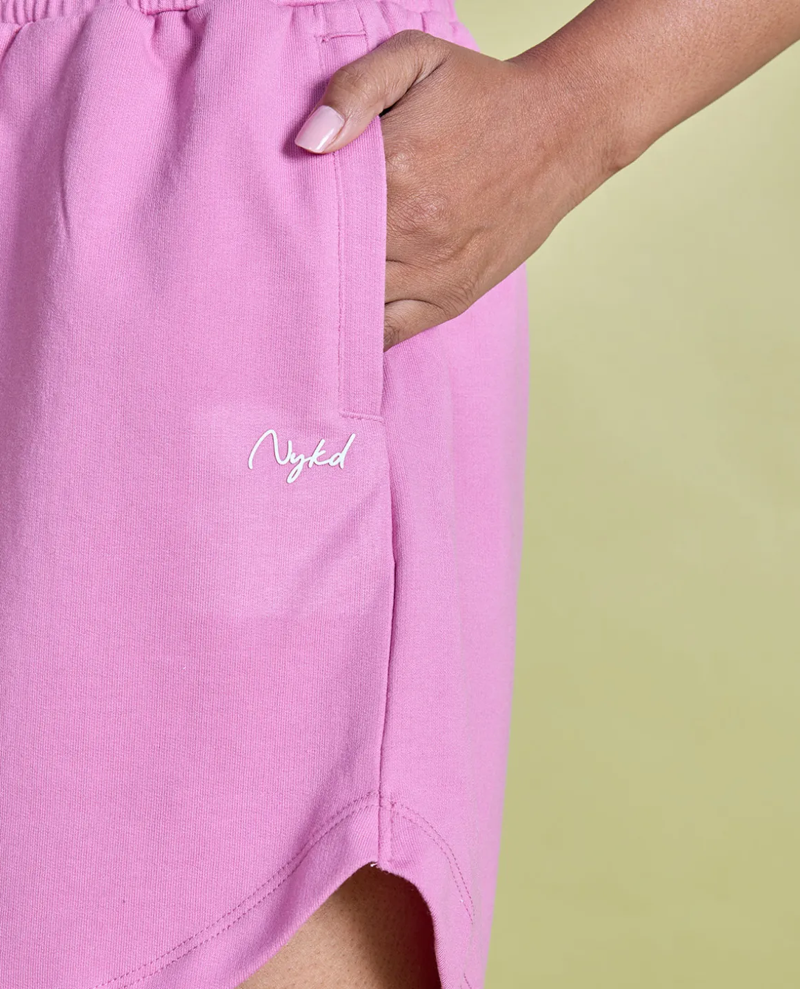 Nykd All Day Knit Terry Shorts - NYLE503 - Fuschia pink