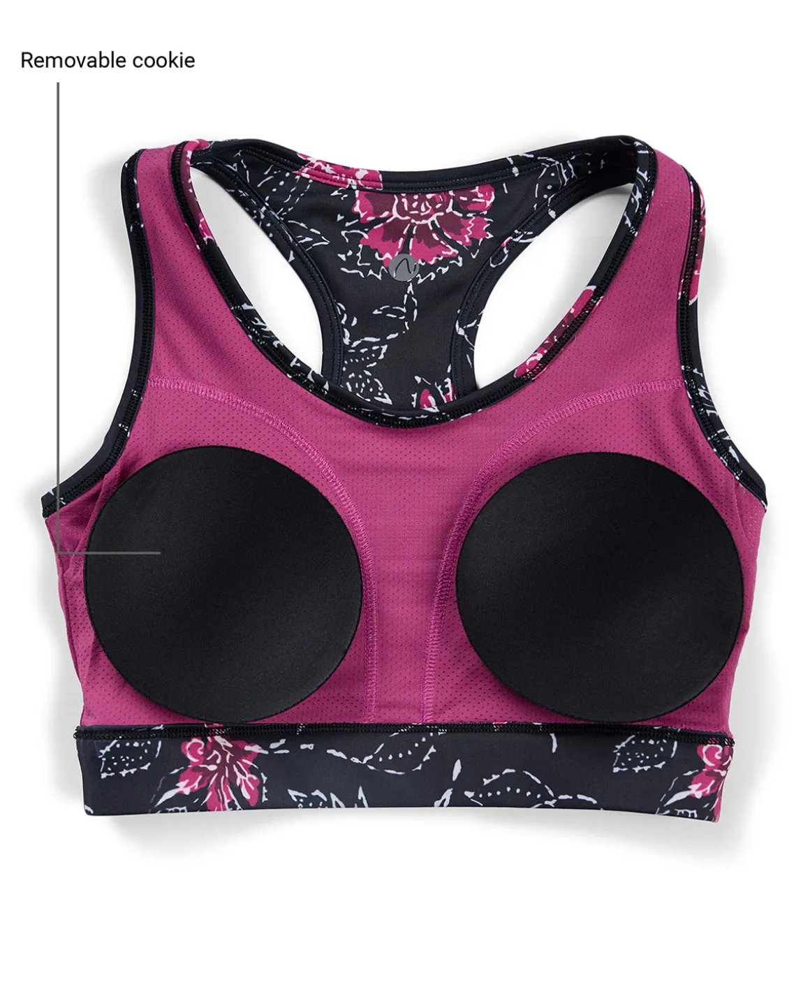 Nykd All Day On-Trend Sports Bra With Keyhole Back - NYK082 - Batik Black Print