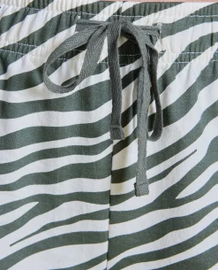 Nykd All Day Printed Terry Shorts - NYAT287 - Zebra green print