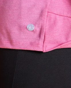 Nykd All Day Textured Cutout Back Knot Overlay - NYAT267-Pink melange