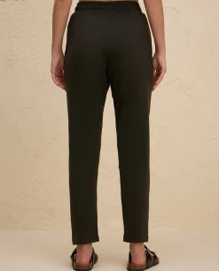 Nykd By Nykaa All Day Cotton Comfort Pant with Zip Pockets-NYAT502-Olive