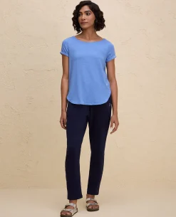 Nykd By Nykaa All Day Cotton Comfort Pant with Zip Pockets-NYAT502-Navy