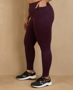 NYKD By Nykaa Comfort Leggings with Pockets! -NYAT401-Grape