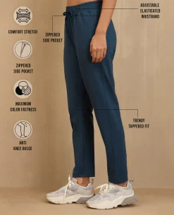 NYKD By Nykaa Cotton Comfort Pants-NYAT502-Blue