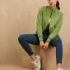 NYKD By Nykaa Cozy Fleece Zippered Jacket -NYLE704-Green